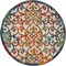 Homeroots 4 ft. Round Rainbow Colored Indoor & Outdoor Area Rug 385030 - alternate 1